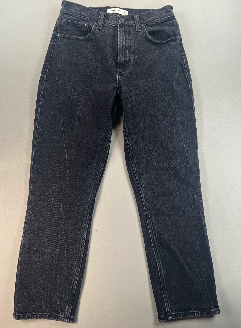 Abercrombie & Fitch "The Mom High-Rise" Black Jeans (2/26) Vintage Y2K